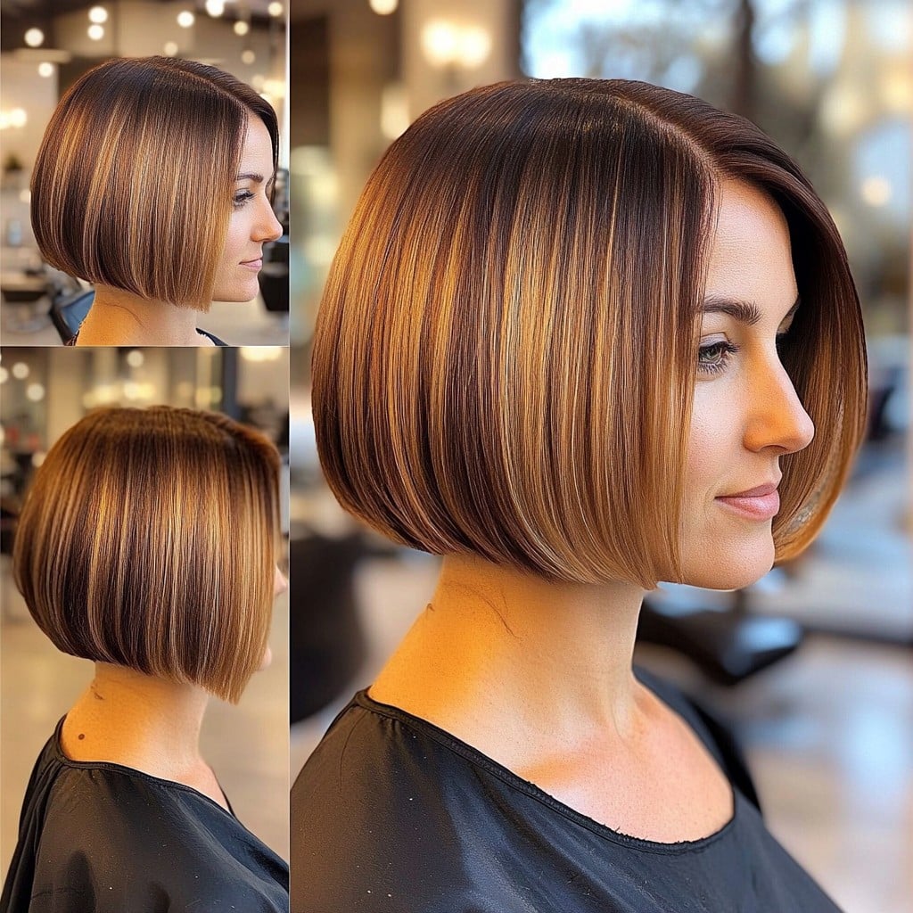 Caramel Espresso Bob Hair