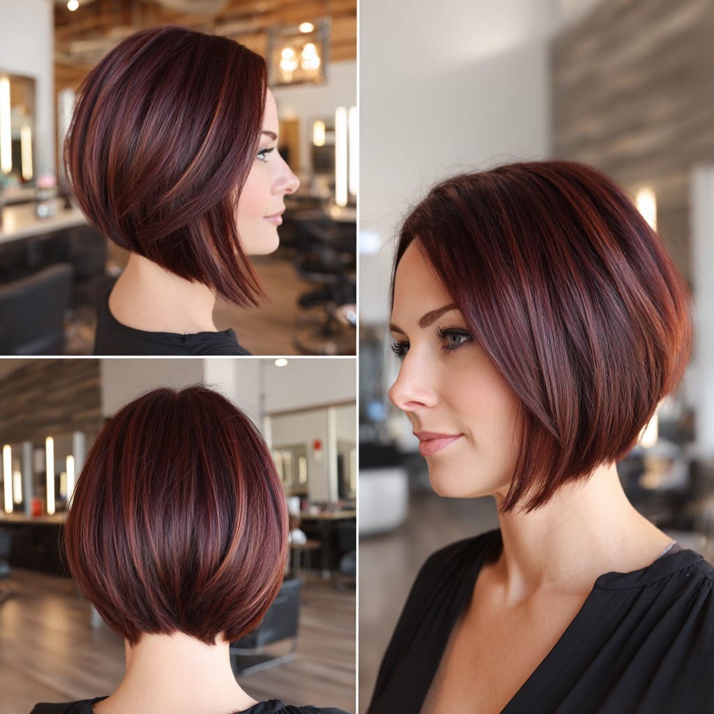 Cherry Wine Bob Hair
