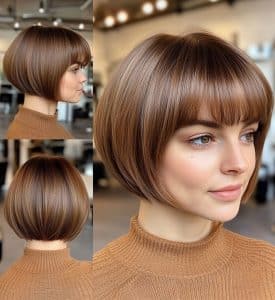 Chestnut Brown Bob Hair