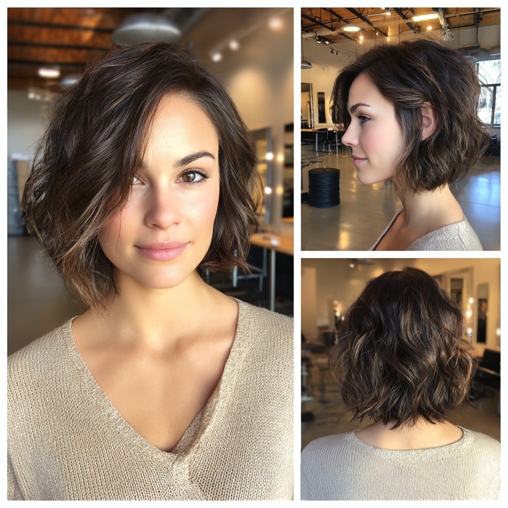 Chestnut Brunette Waves Hair