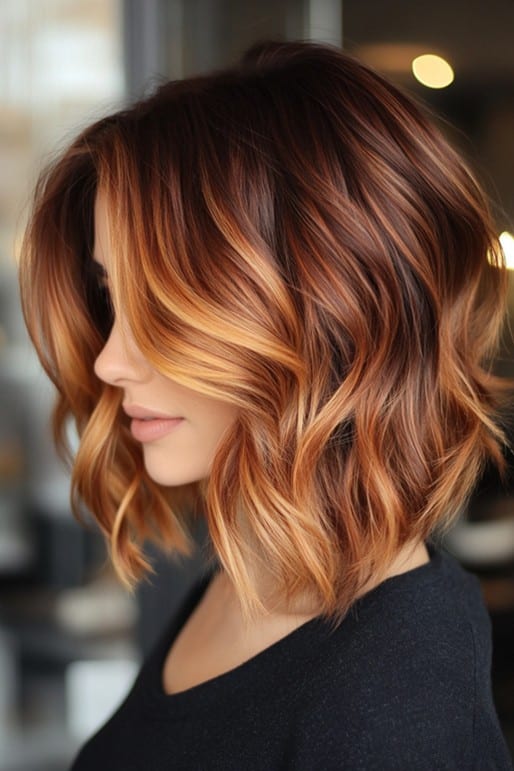 Copper Caramel Balayage Hair