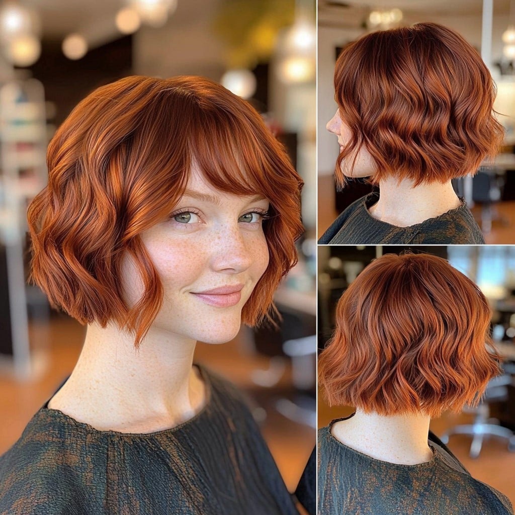 Copper Spice Wavy Hair