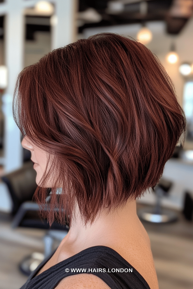 Deep Auburn Red Bob Hair