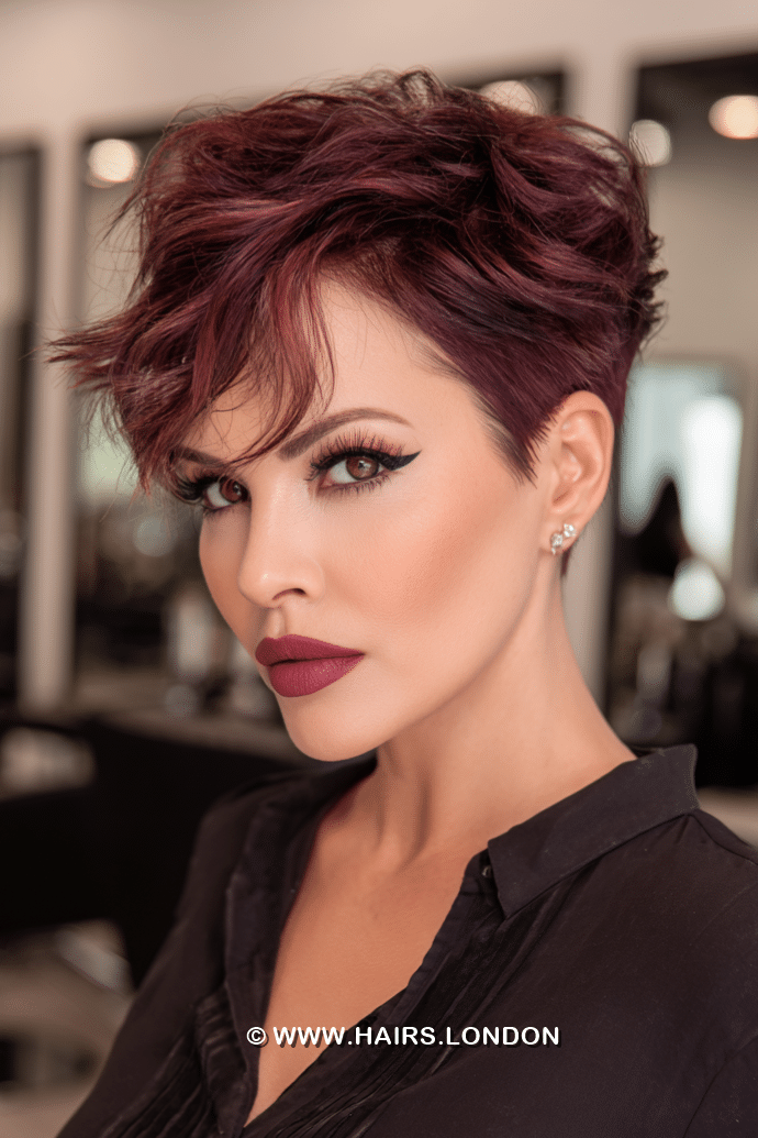 Deep Burgundy Plum Hair