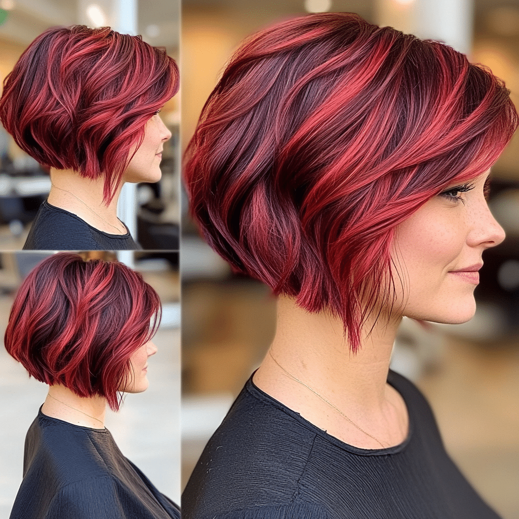 Deep Burgundy Red Hair