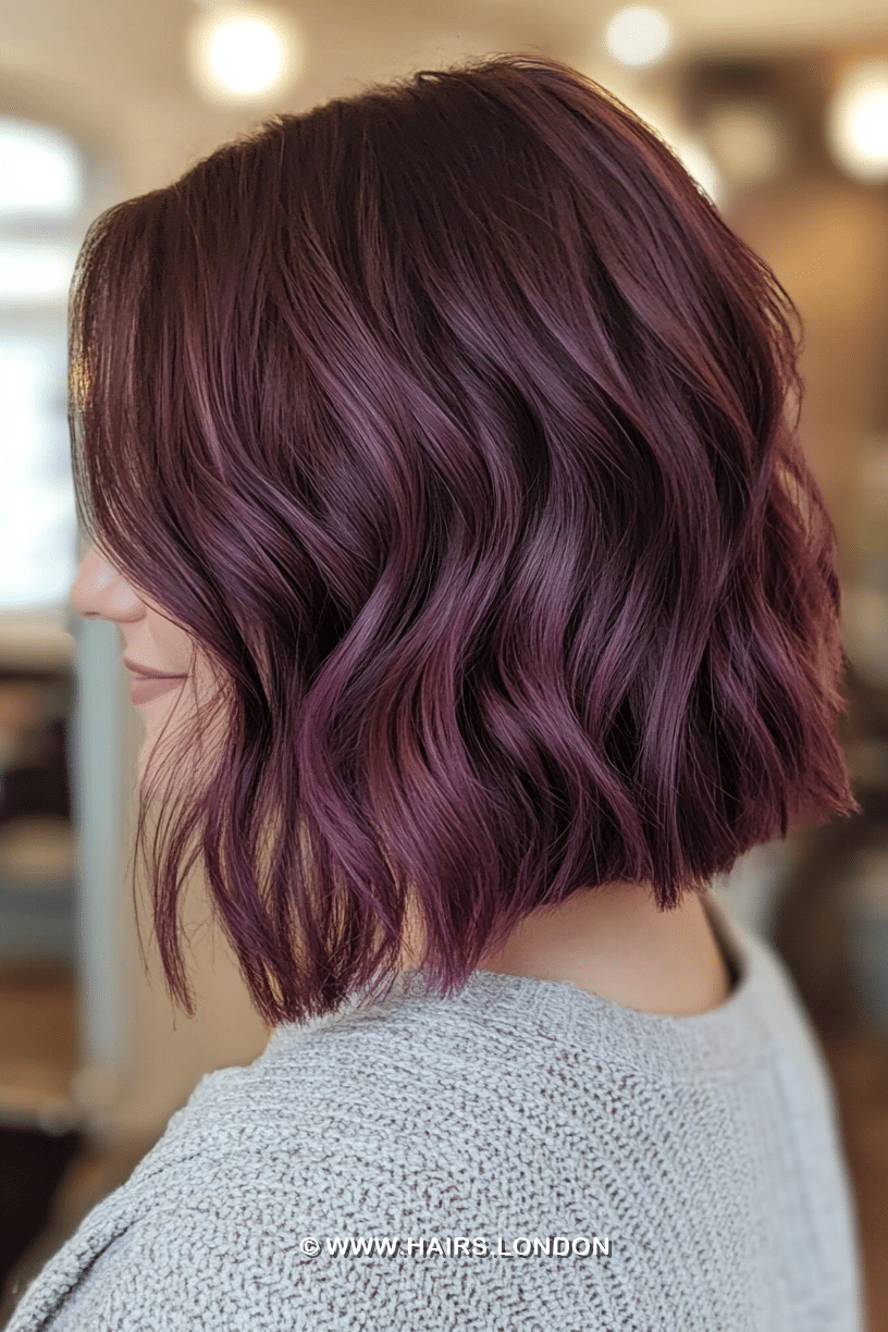 Deep Mulberry Plum Hair