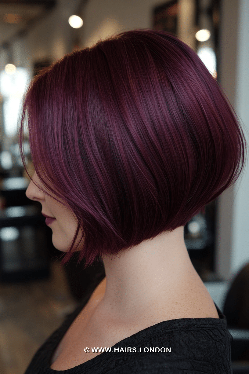 Deep Plum Burgundy Hair