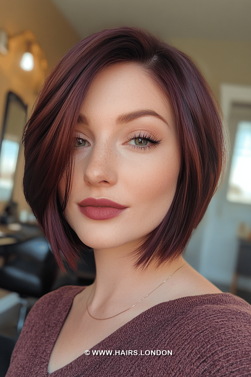 Deep Plum Burgundy Hair