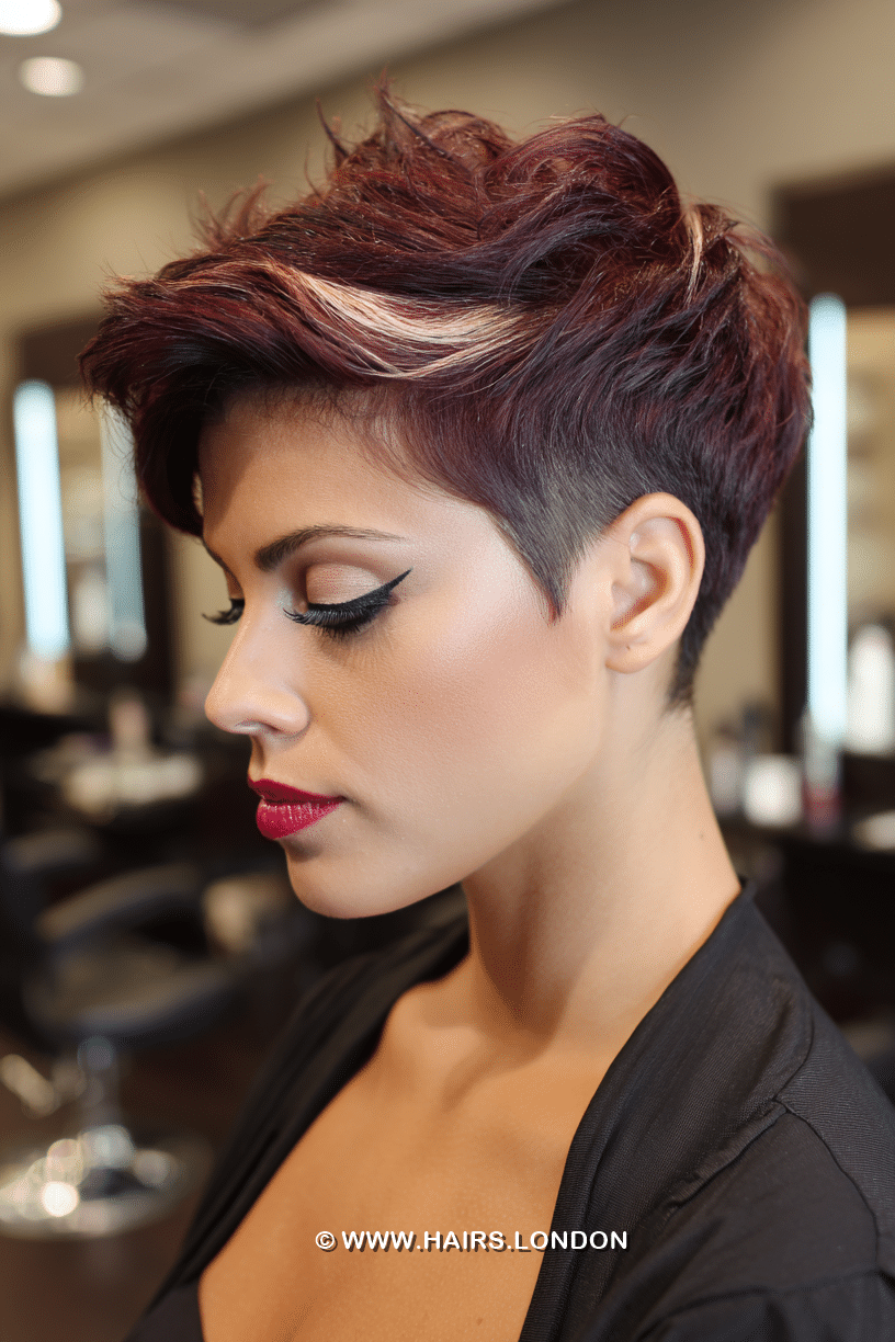 Deep Plum Burgundy Hair