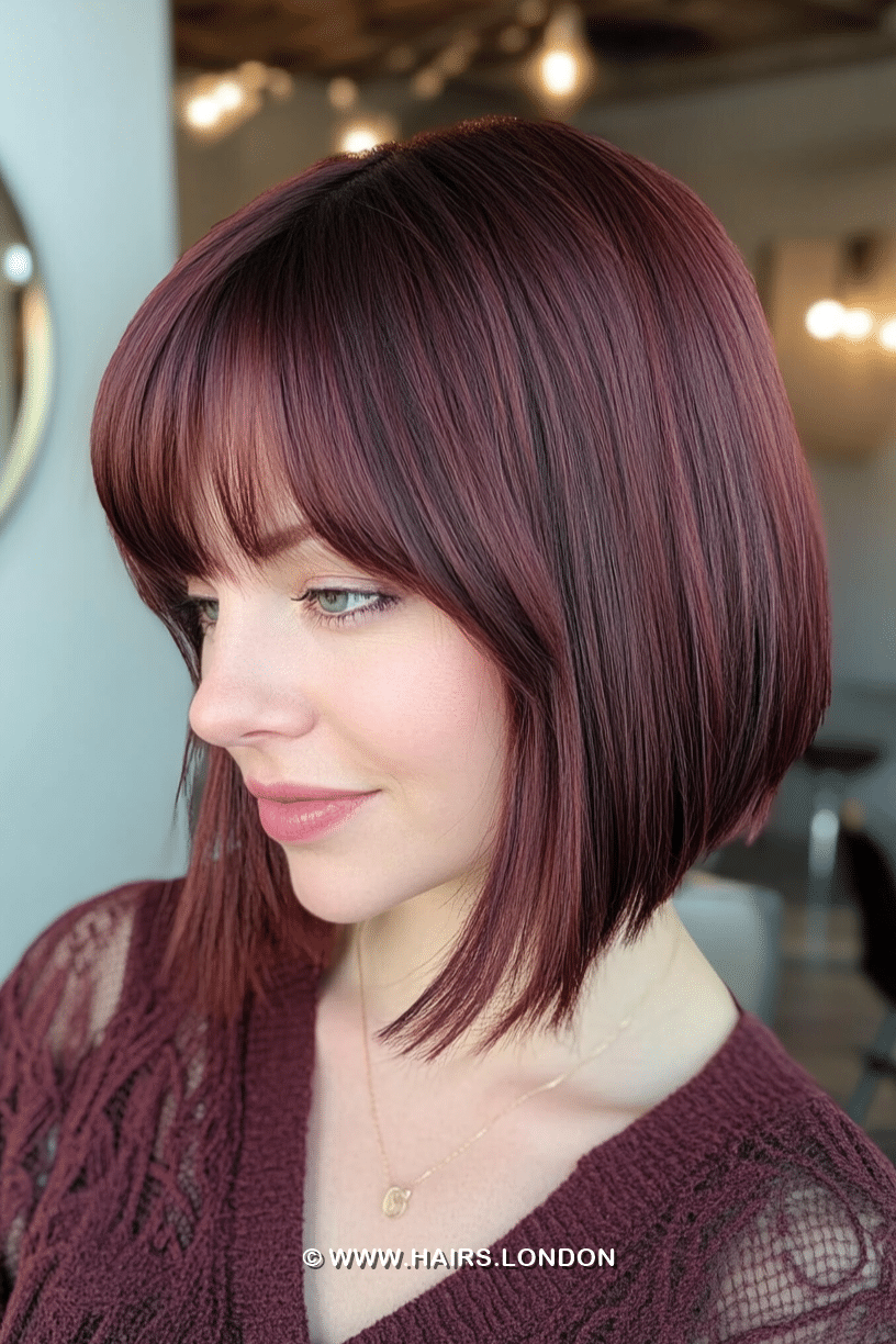 Deep Wine Burgundy Hair