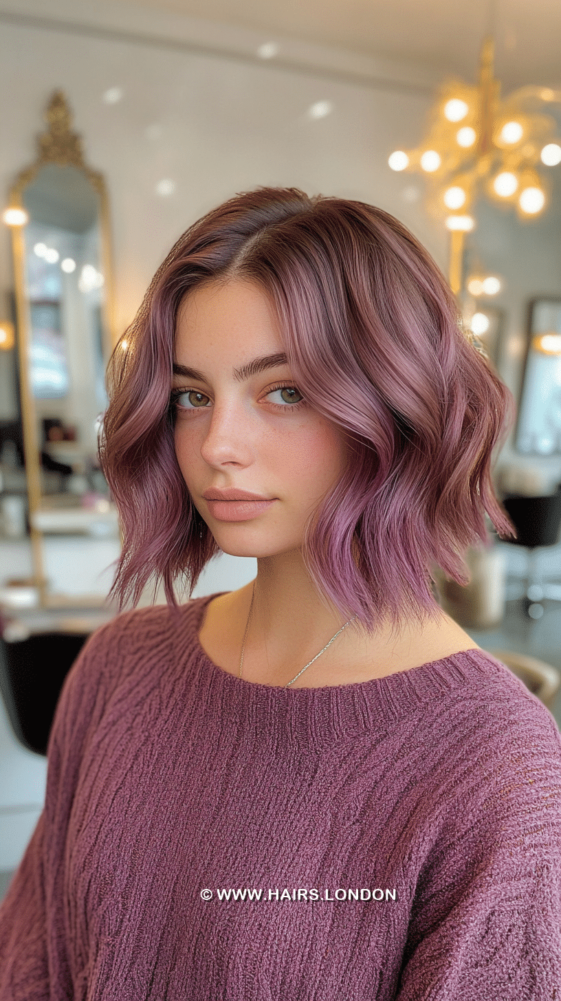 Dusty Rose Mauve Hair