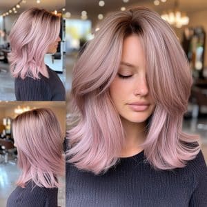 Dusty Rose Pink Hair