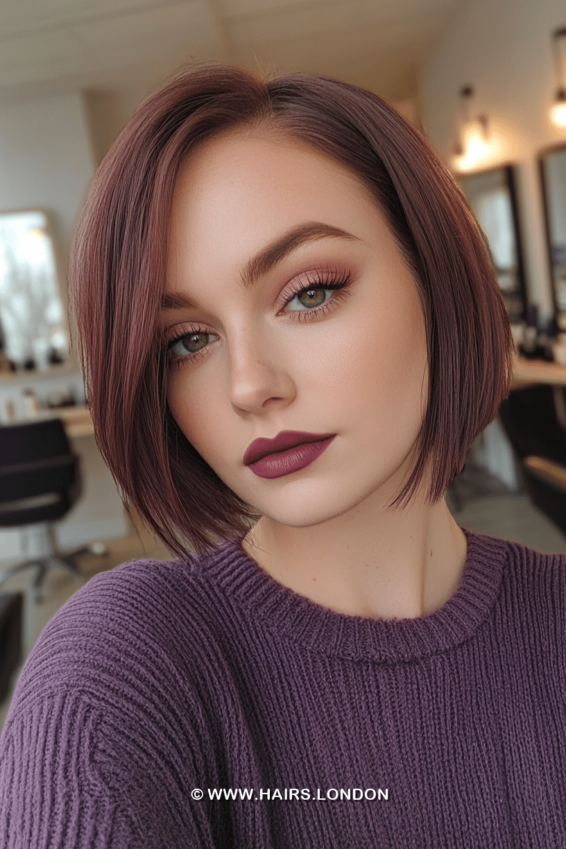 Dusty Rose Plum Hair