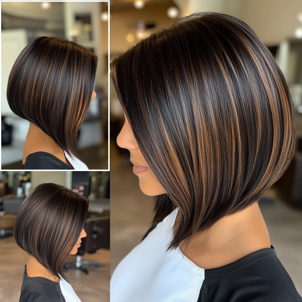 Espresso Brown with Caramel Highlights