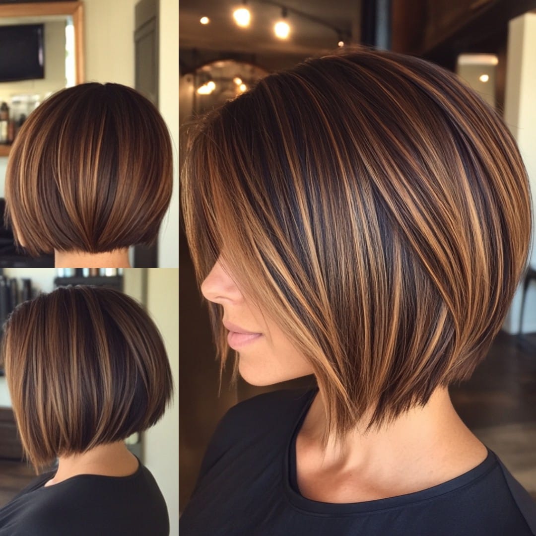 Espresso Brown with Caramel Highlights