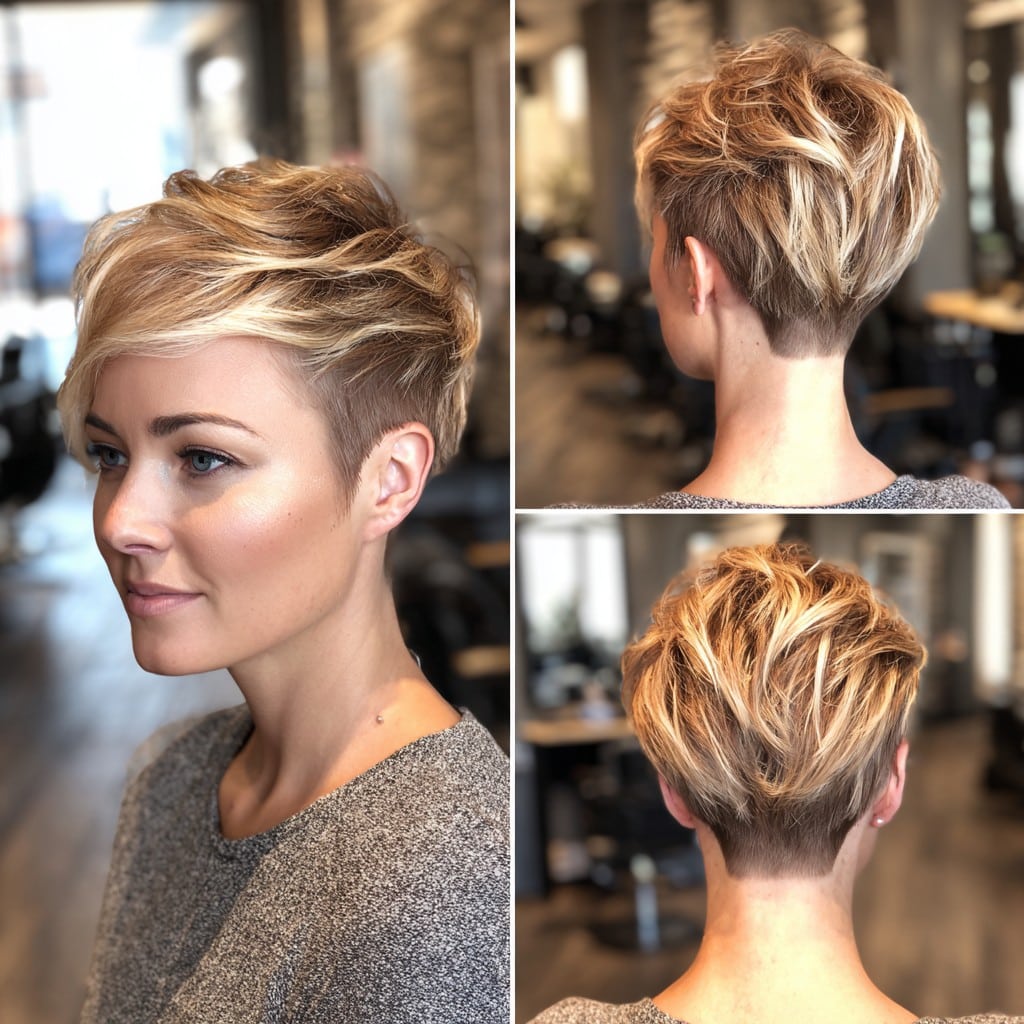 Golden Blonde Pixie Hair