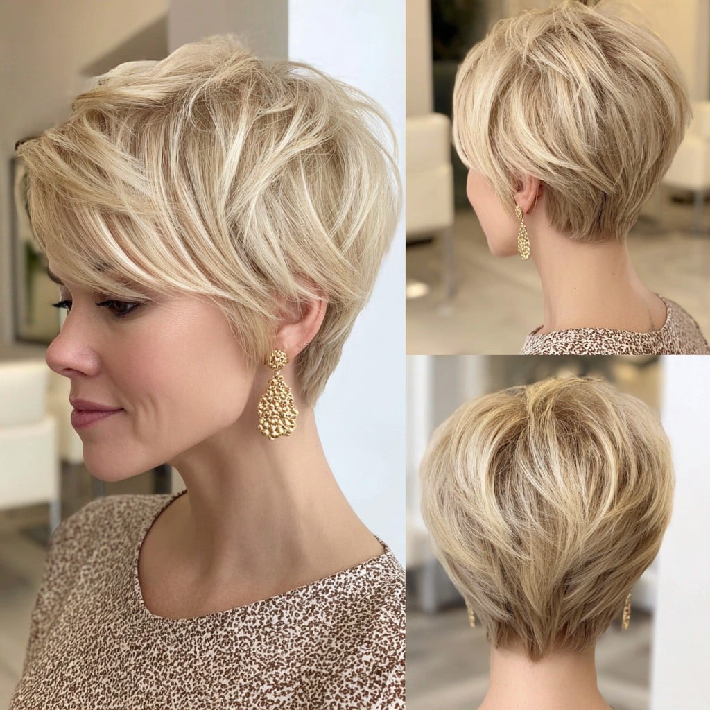 Golden Blonde Pixie Hair
