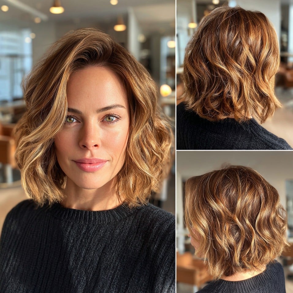 Golden Caramel Waves Hair