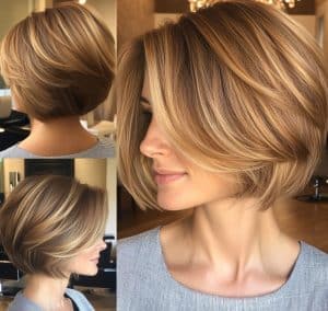 Golden Honey Blonde Bob Hair