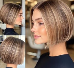 Honey Beige Blonde Bob Hair