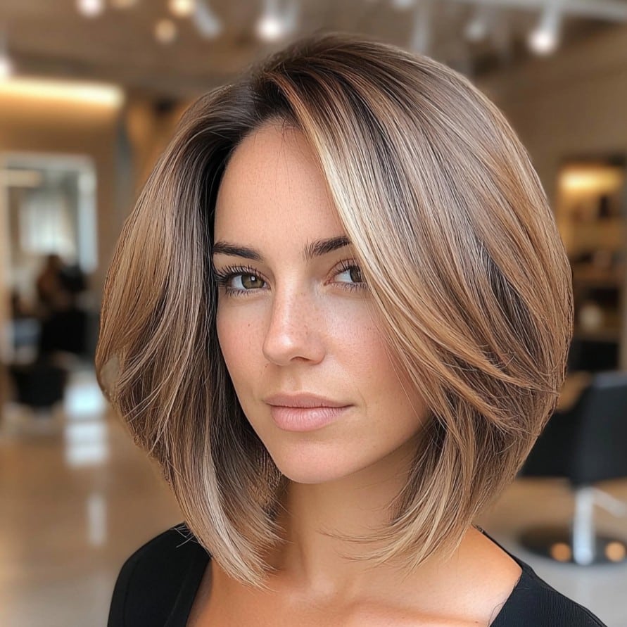Honey Bronde Bob Hair