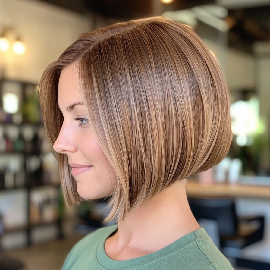 Honey Brown with Soft Blonde Highlights