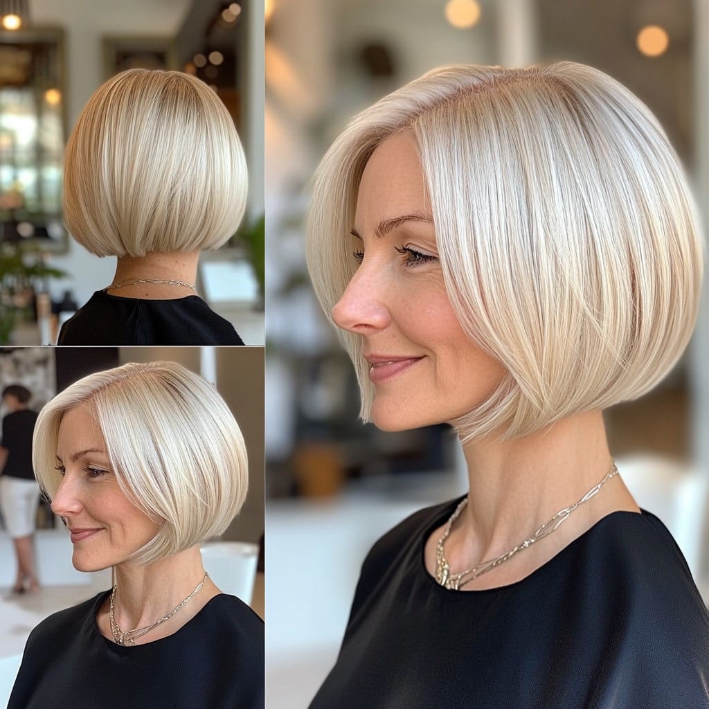Icy Pearl Jaw-Length Bob