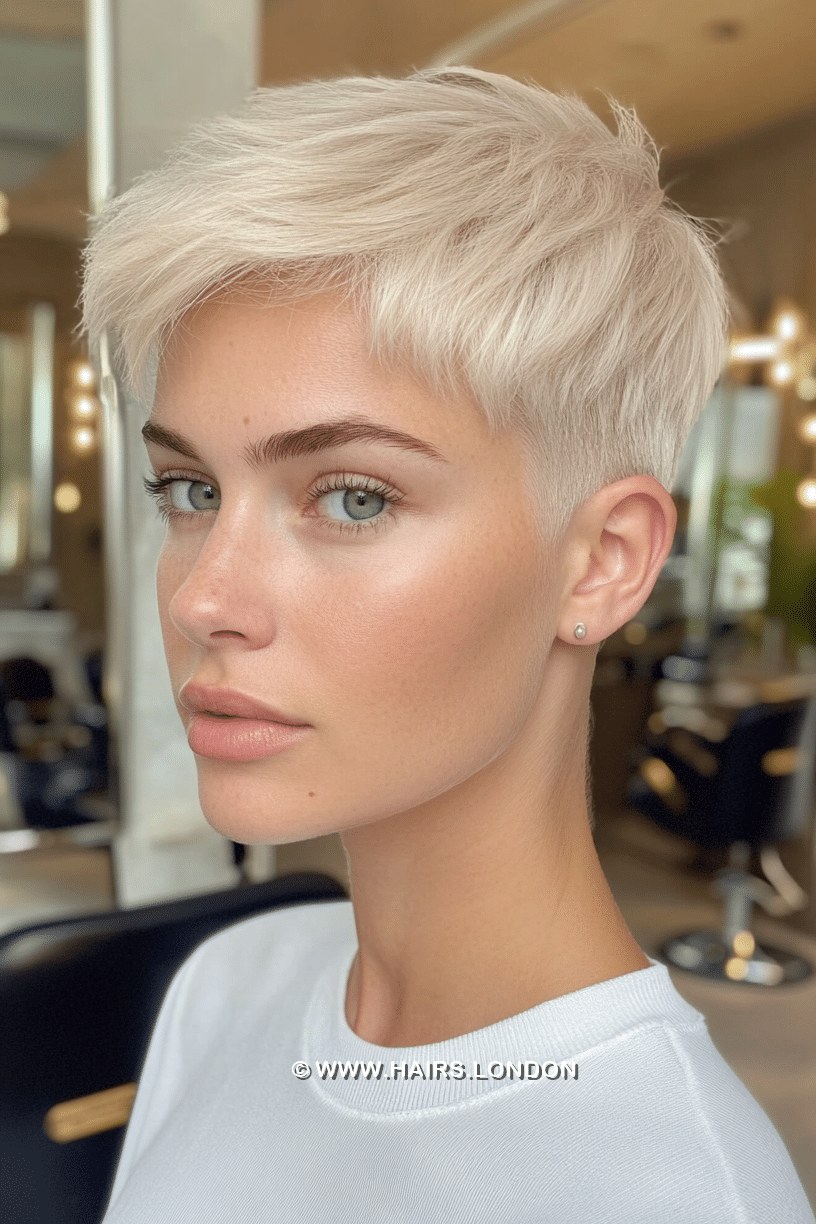 Icy Platinum Blonde Hair