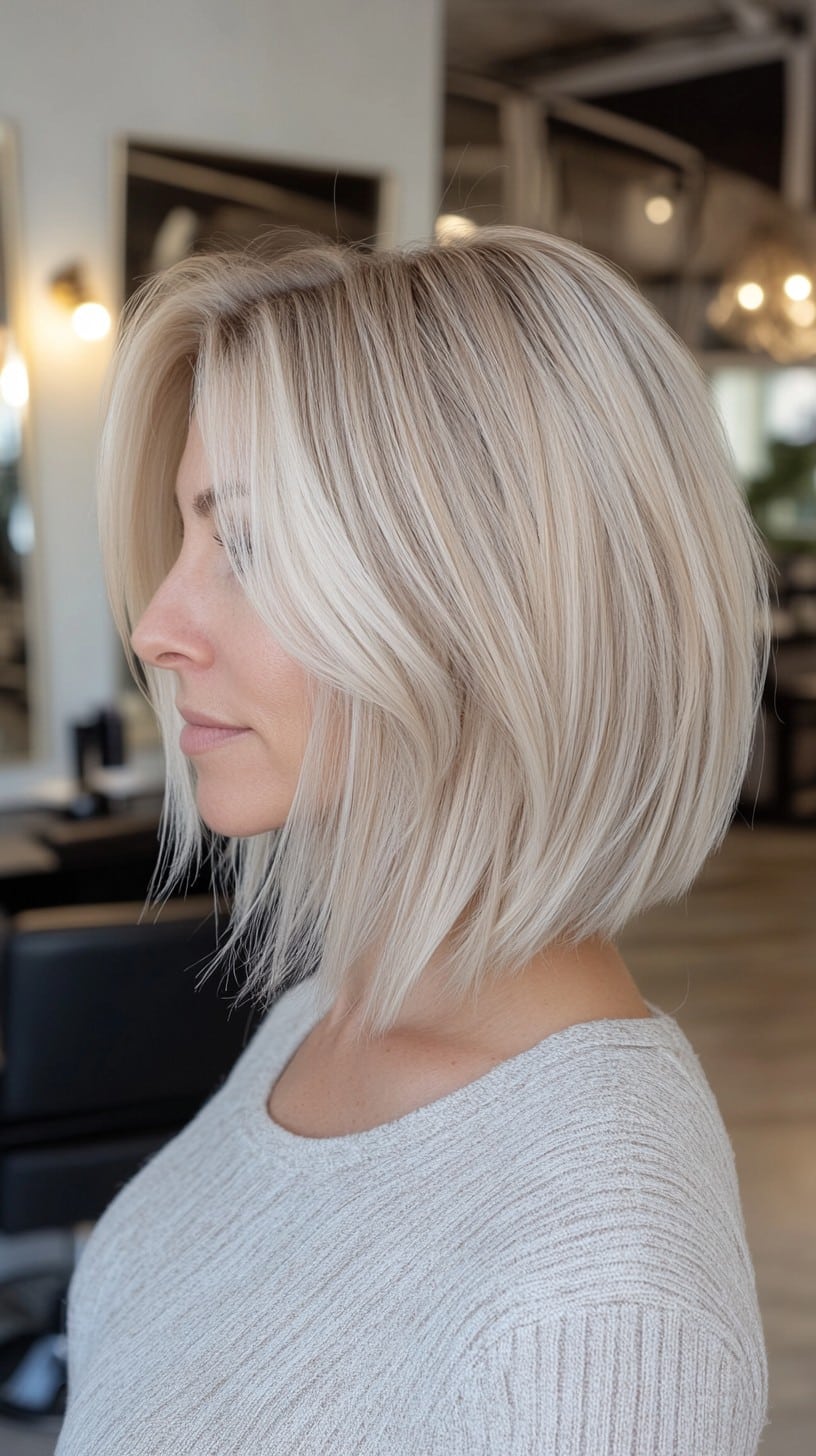 Icy Platinum Blonde Hair