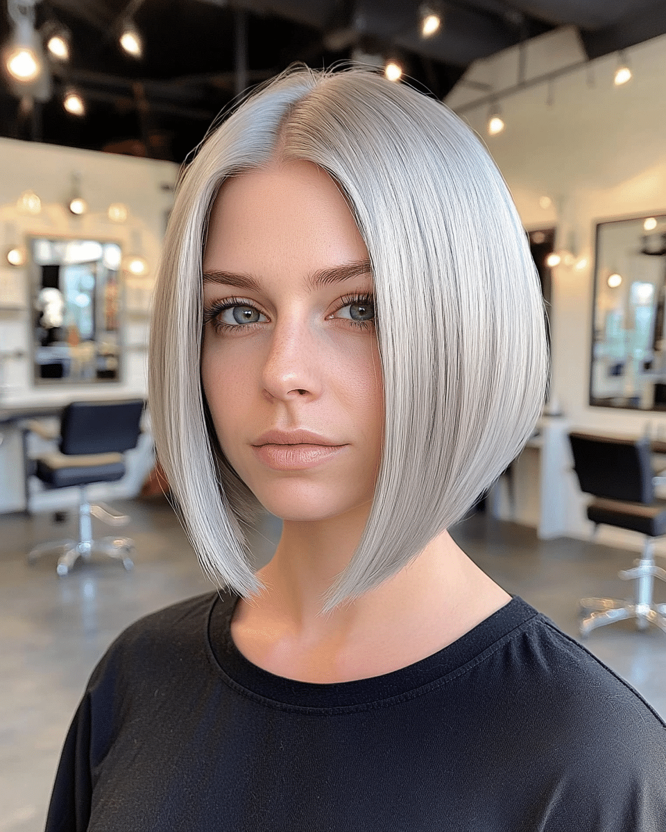 Icy Platinum Silver Blonde Hair