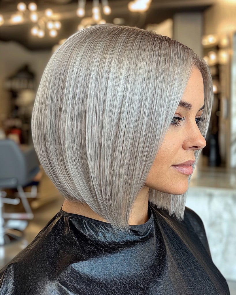 Icy Silver Blonde Elegance