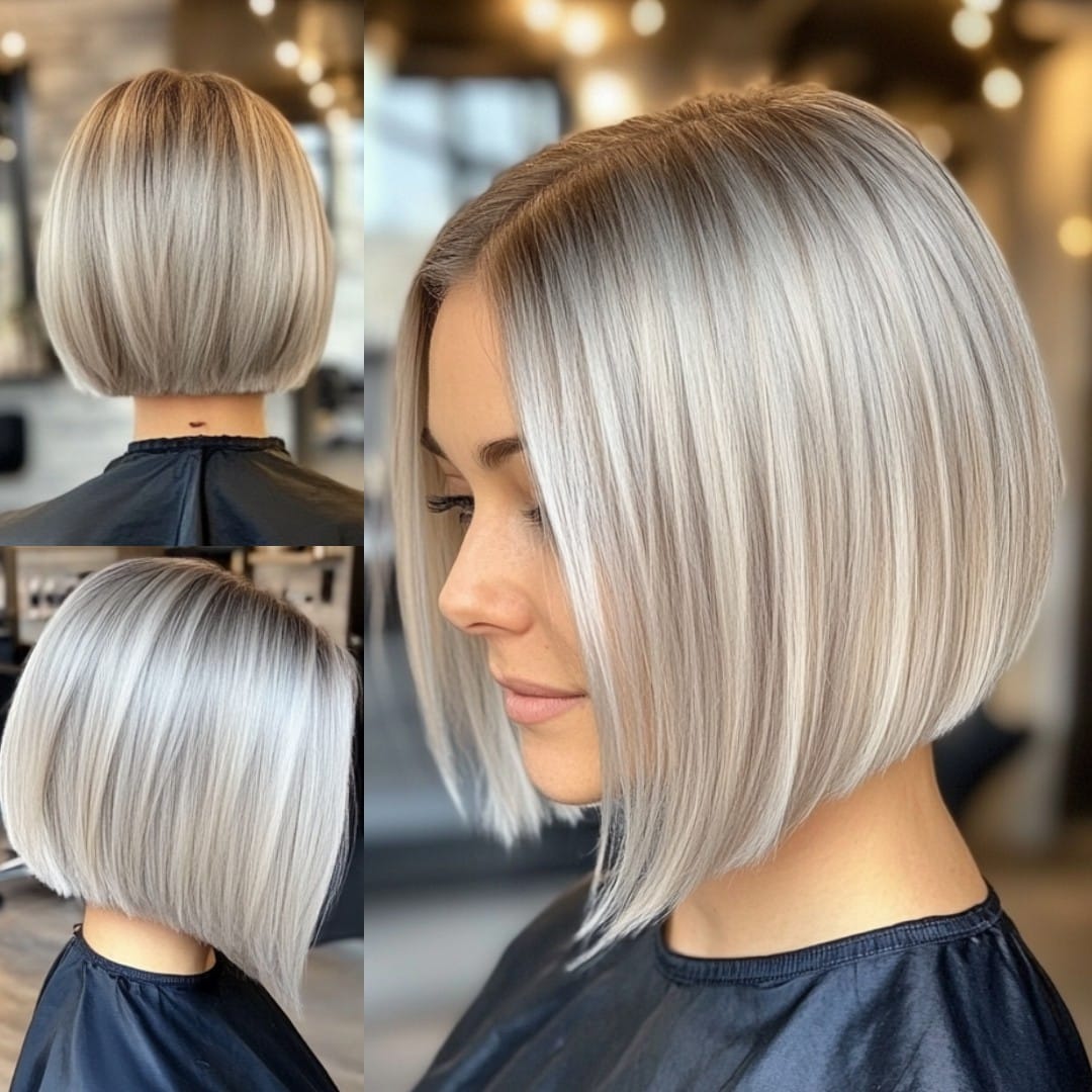 Icy Silver Blonde Elegance