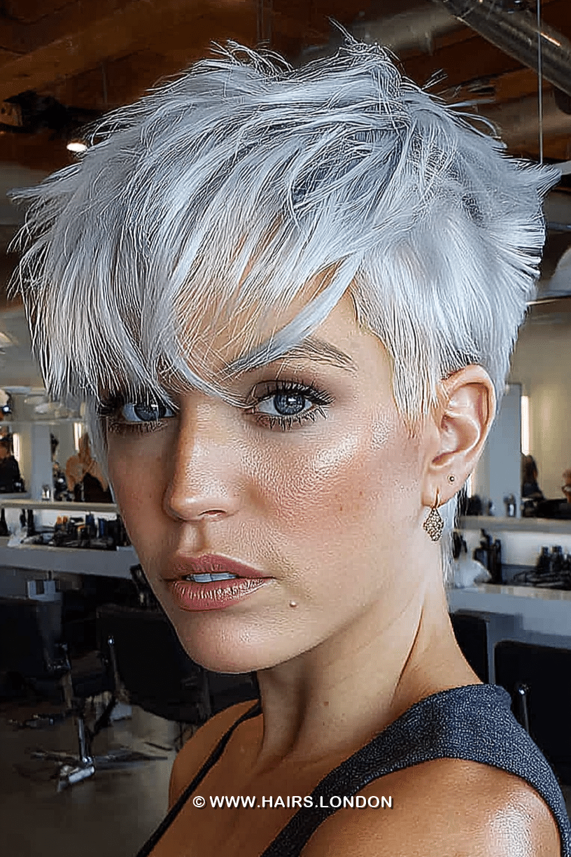 Icy White Platinum Hair