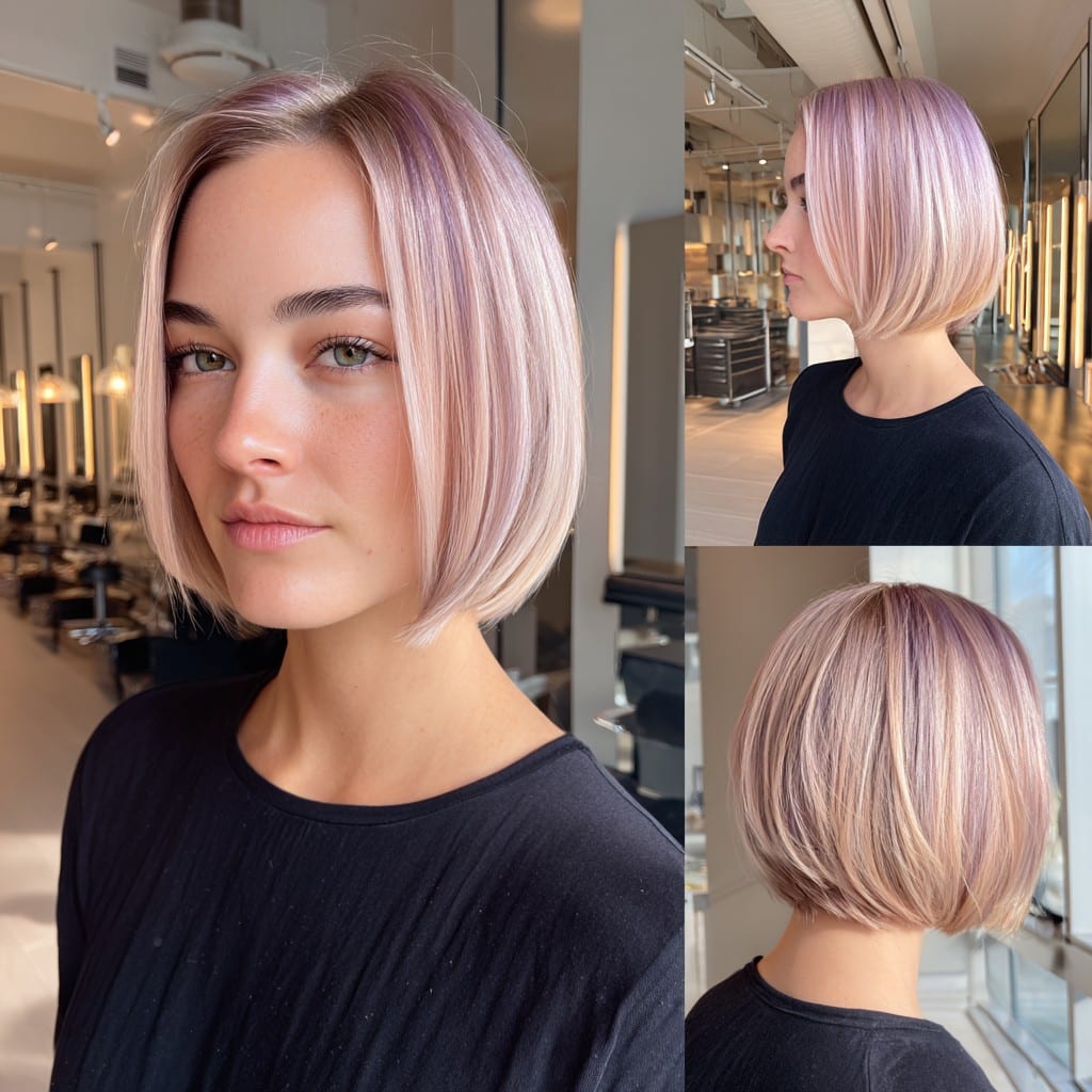 Iridescent Lilac Blonde Hair