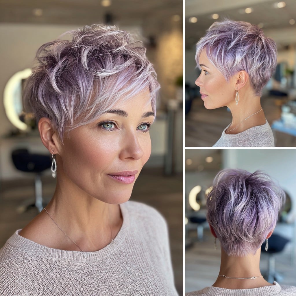Lavender Mist Pixie Hair
