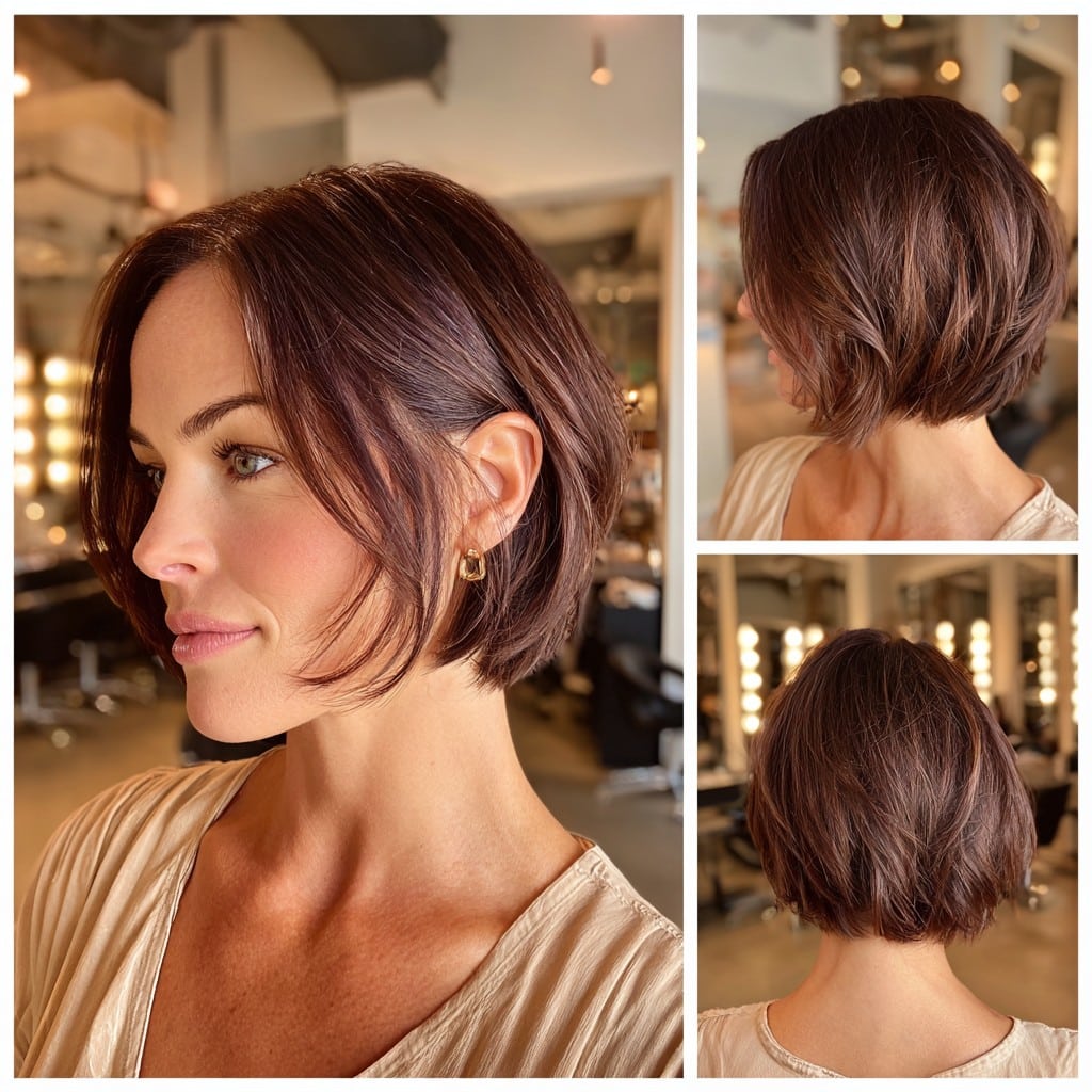 Mahogany Brown Bob Hair