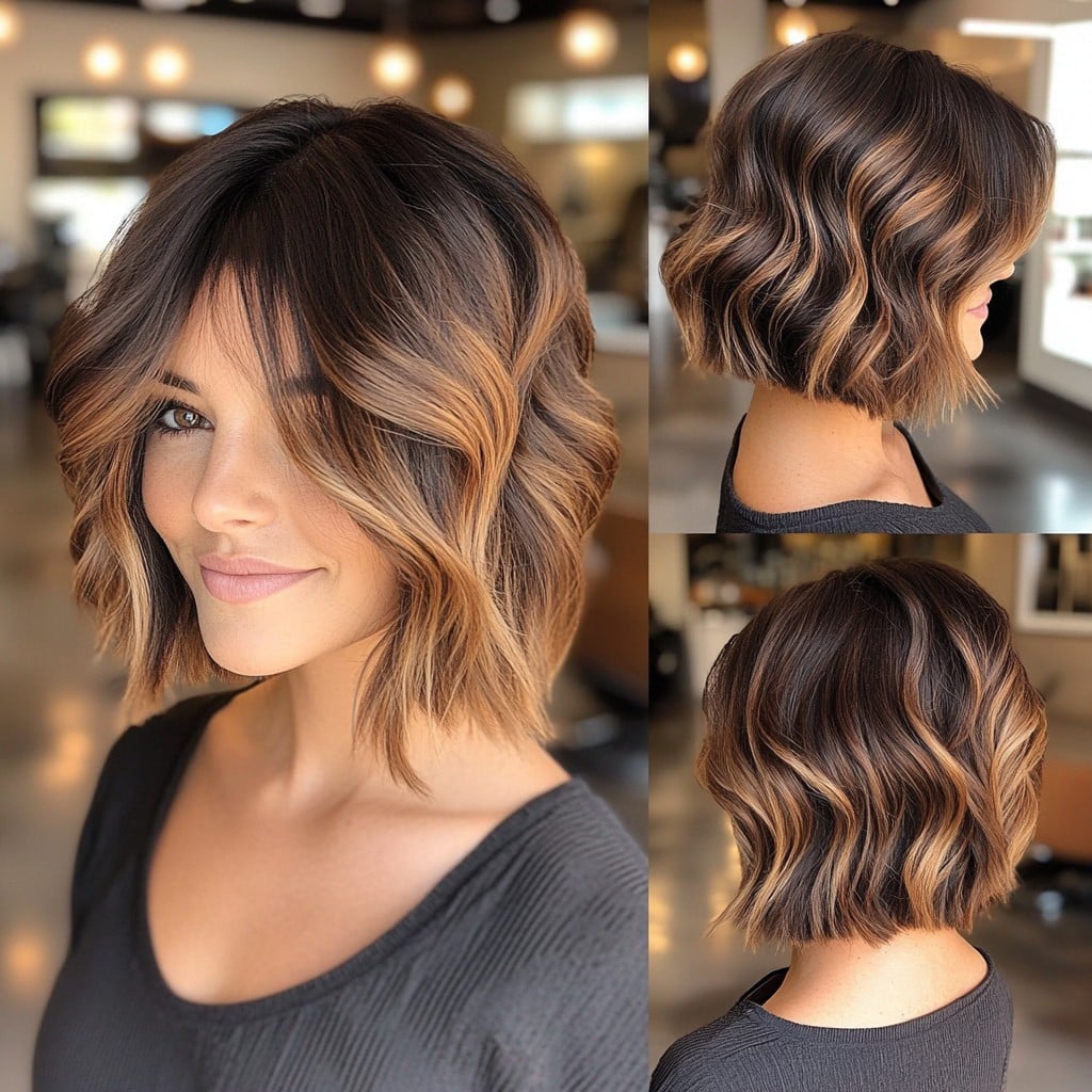 Mocha Brown Hair with Golden Highlights