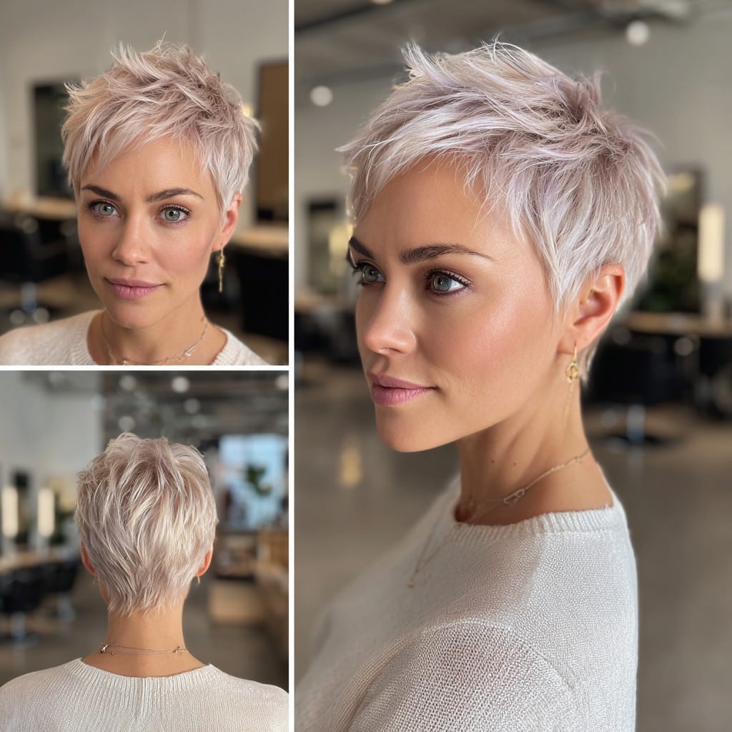 Pearl Platinum Pixie Hair