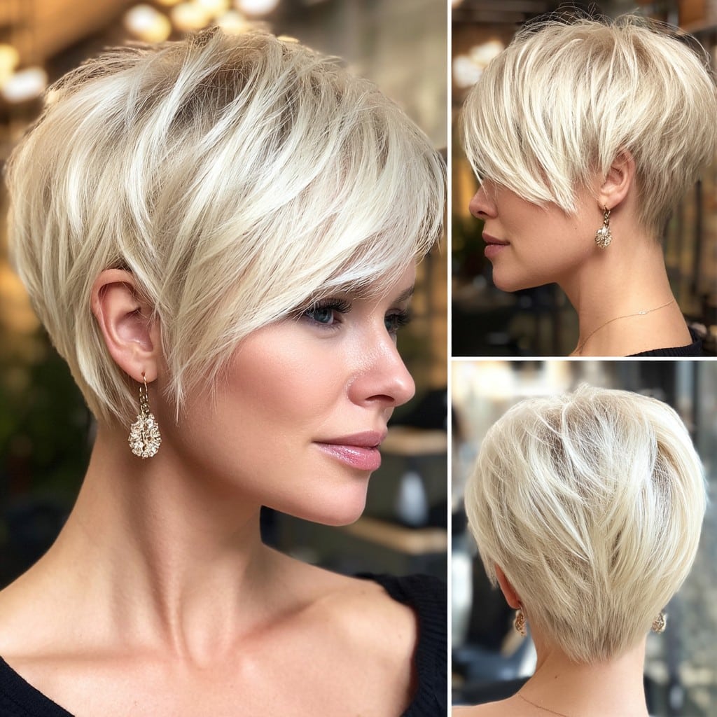 Platinum Blonde Bixie Hair