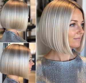 Platinum Blonde Bob Hair