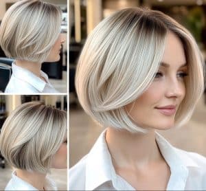 Platinum Blonde Bob Hair