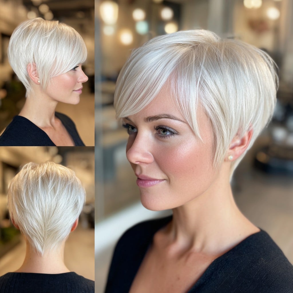Platinum Blonde Pixie Hair