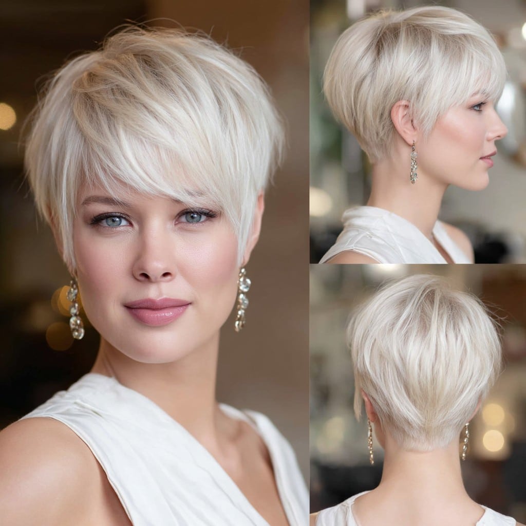 Platinum Undercut Pixie Bob