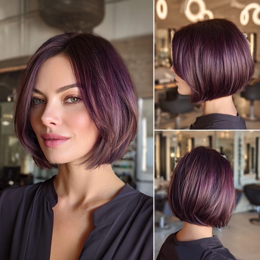 Plum Radiance Bob Hair