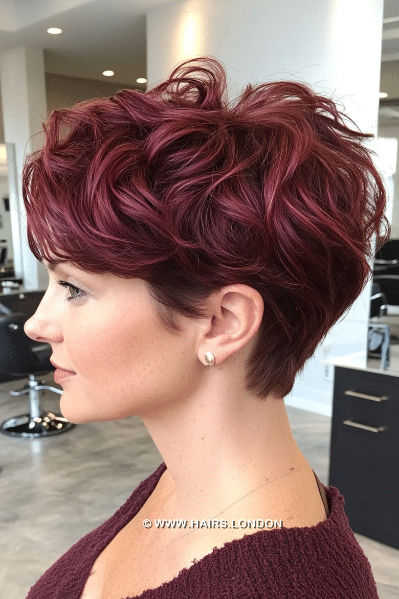 Rich Burgundy Wine Hair