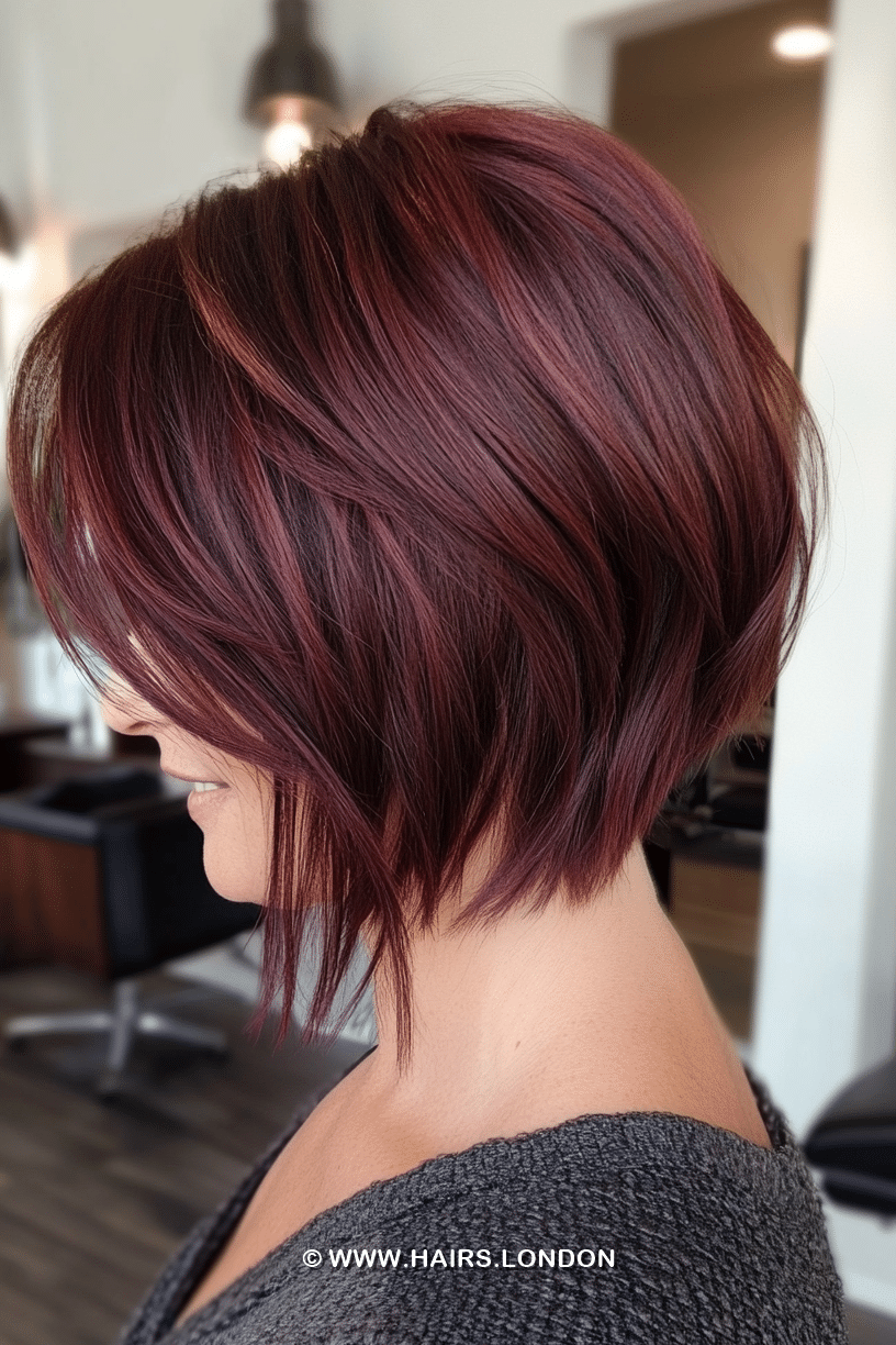 Rich Cranberry Burgundy Hair