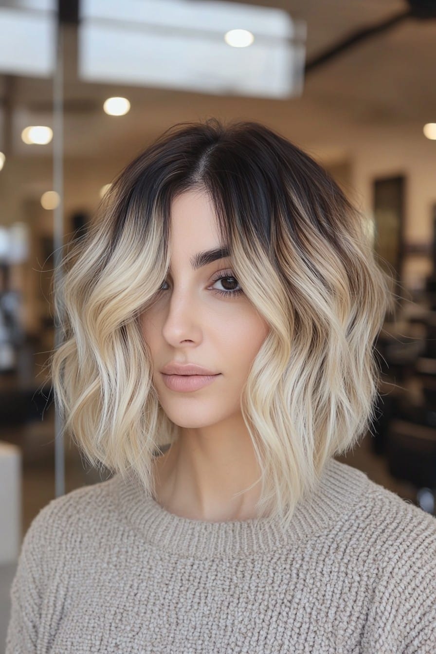 Rooted Platinum Blonde Hair