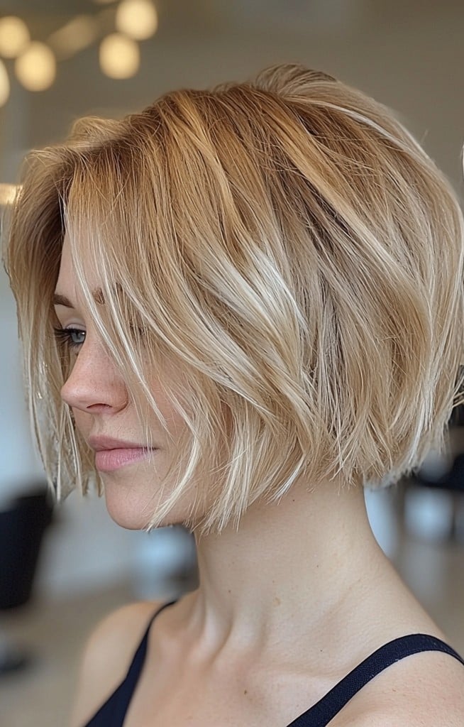 Sandy Blonde Bob Hair