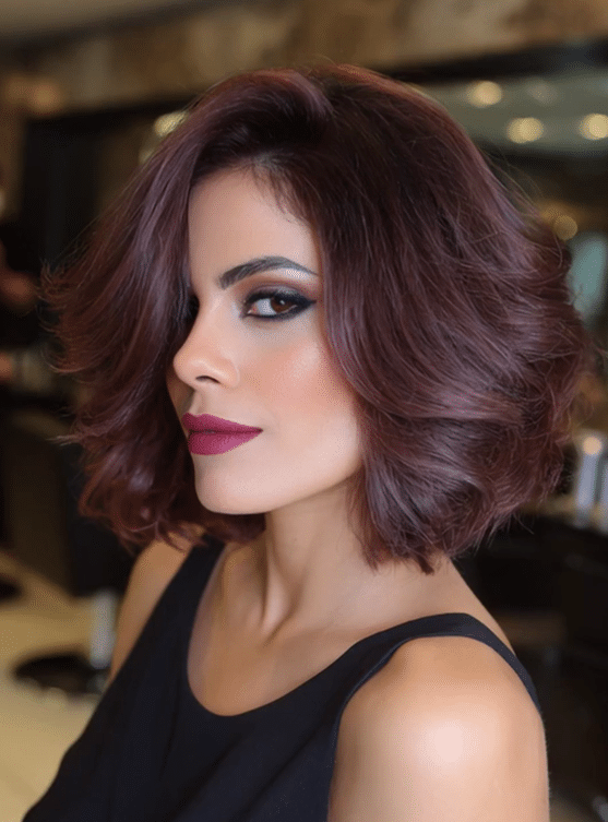 Deep Burgundy Plum Hair