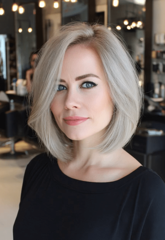 Creamy Platinum Blonde Hair